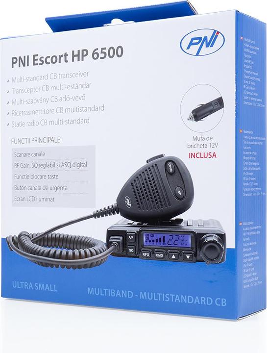 Immagine prodotto PNI Pacchetto radio CB Escort HP 6500 ASQ + antenna CB S75 (10 km)