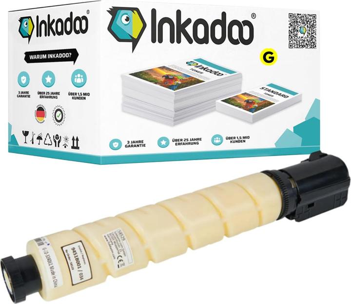 Actual product image Inkadoo Toner compatible with Canon 9451B001 / 034 toner, yellow Yellow (Y)