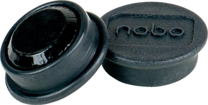 Produktbild Nobo Magnet rund 13mm 1915284 schwarz 10 Stück (10 x)
