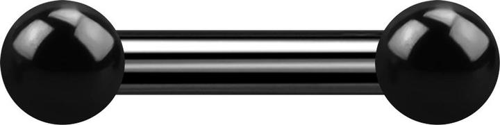 Immagine prodotto Star Piercing Filetto interno del bilanciere nero con due sfere (senza ottone, Acciaio chirurgico 316L)