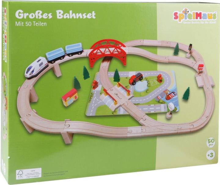 Produktbild Spielmaus Grosses Eisenbahnset 50-teilig