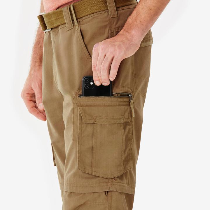 Actual product image Forclaz Zip-Off-Hose Cargohose Herren Trekking Backpacking - Travel 500 braun (Frequency band 38 (2600 MHz))