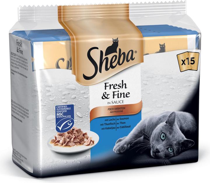 Sheba Fresh & Fine in Sauce (Adult, 15 Stk., 750 g)