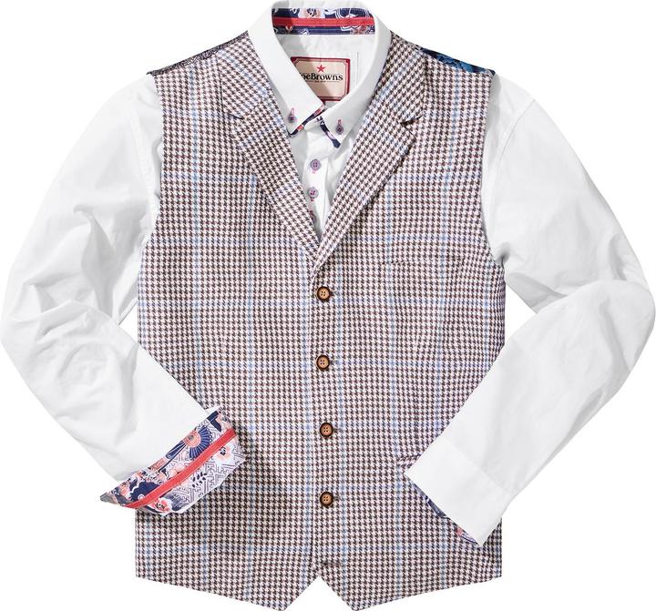 Joe Browns Linen Blend Houndstooth Waistcoat