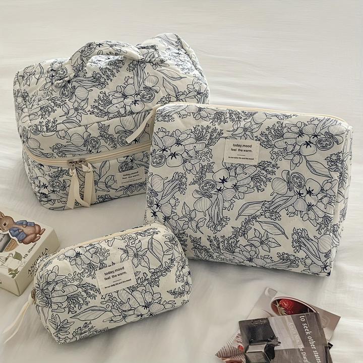 Actual product image Only-Bags.Store Fruit and vegetable print make-up bags Portable toiletries storage bag