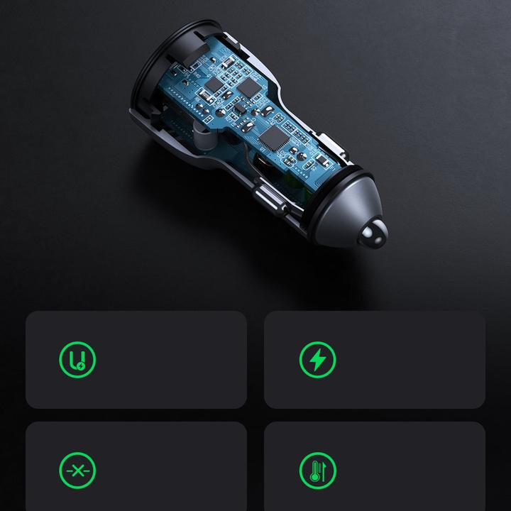 Immagine prodotto Ugreen Caricatore da auto doppio USB QuickCharge 3.0 36 Watt
