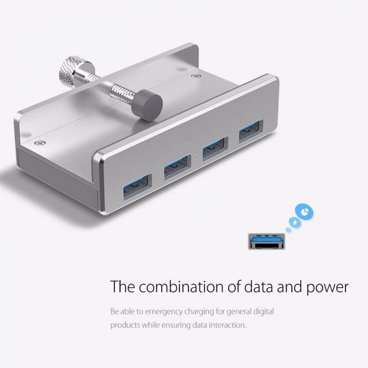 Produktbild Allnet USB 3.0 4 Port Clip Hub (USB-C, 4 Ports)