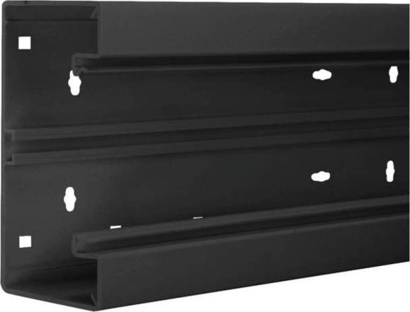 Actual product image Hager TEH BR6513019011 Trunking bottom part front-locking PVC BR 65x130mm top part (Duct, 200 cm)