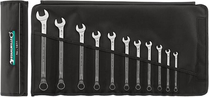Produktbild Stahlwille Ring-Maulschlüsselsatz OPEN-BOX. 14/11. DIN 3113 B (22 mm, 14 mm, 15 mm, 9 mm, 16 mm, 10  mm, 8 mm, 21 mm, 18 mm, 11 mm, 20 mm, 13 mm, 17 mm, 12 mm, 19 mm)