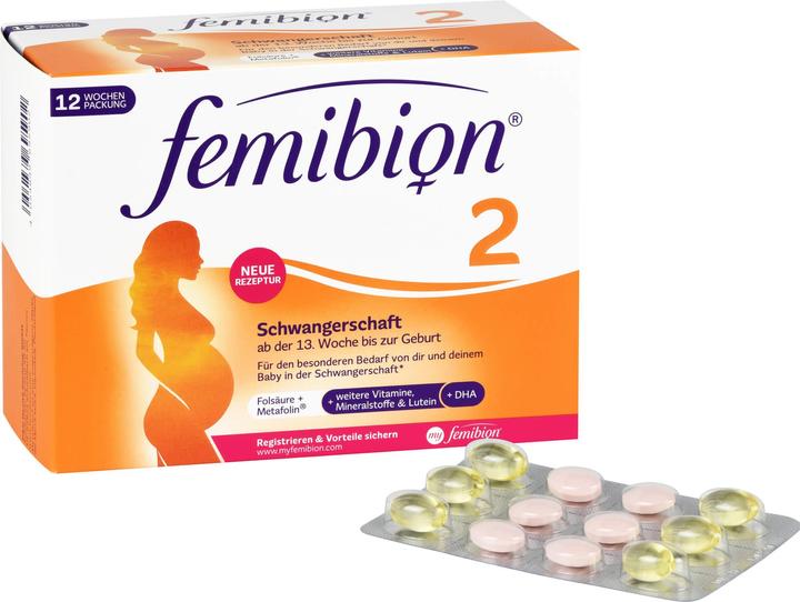 Actual product image Femibion Pregnancy tablets and capsules (84 Piece, Pills)