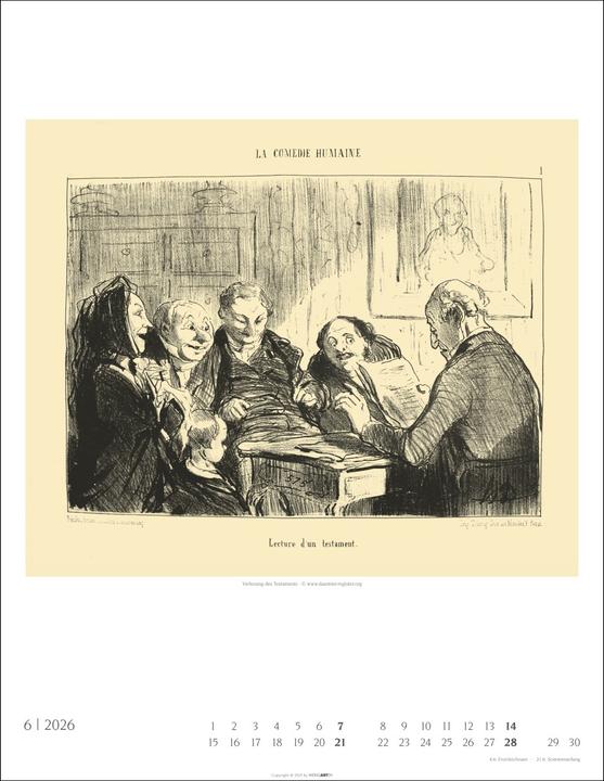 Produktbild Honoré Daumier: Die Juristen Kalender 2026 (34 x 44 cm, Deutsch)