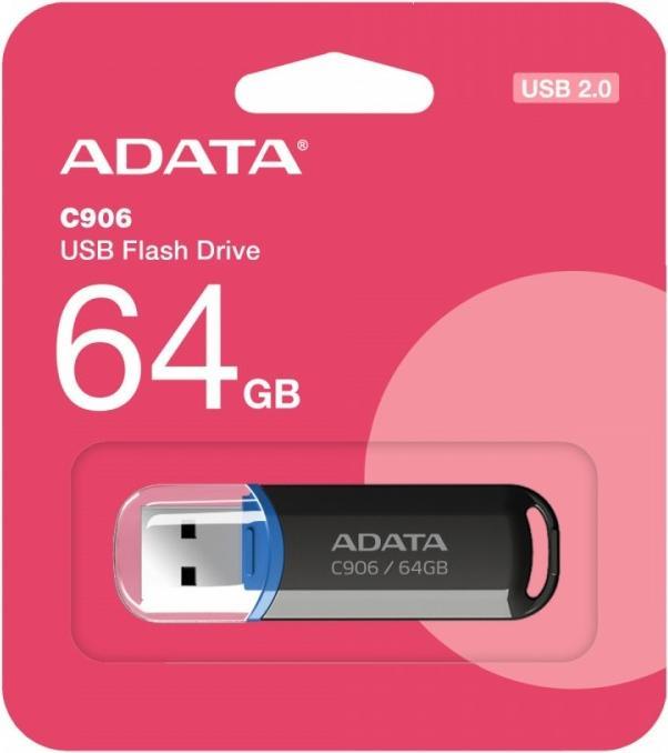 Image du produit Adata C906 Clé USB2.0 64 Go Classic (64 Go, USB-A)