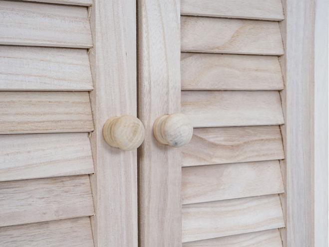 Produktbild Swisshandel24 Wandspiegel Spiegelfenster mit Fensterläden 53x42x5cm - naturbraun (53 x 42 x 5 cm)