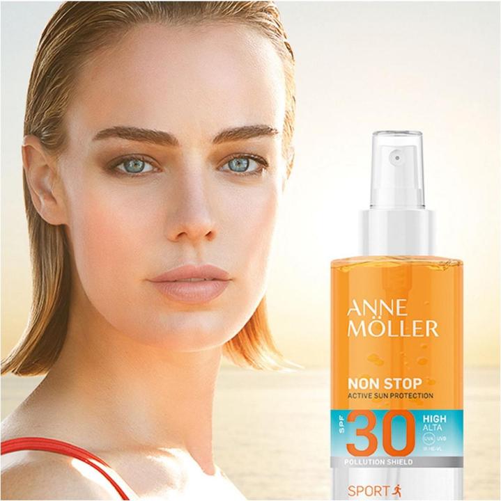Immagine prodotto Anne Möller Anne Moller Non Stop Sport Spray Corpo Bifasico Spf 30 150ml (Spray solare, SPF 30, 150 ml)