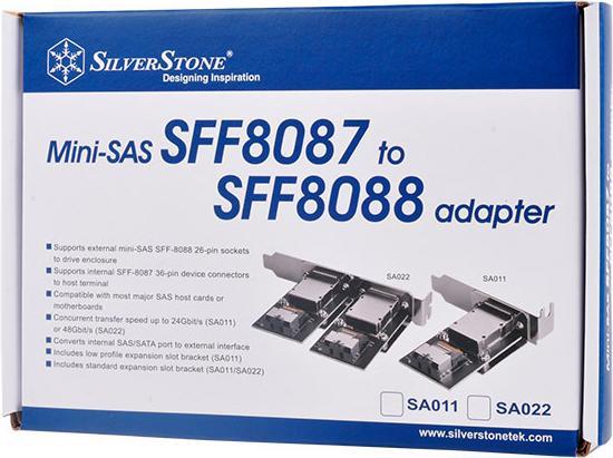 Produktbild Silverstone SST-SA011 Mini SAS SFF8087 zu SFF8088 Adapter