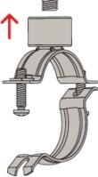 Actual product image Fischer 500719, Pipe clamp, Steel, 48 - 56 mm, 3.81 cm (1.5"), Zinc steel, 1 kN