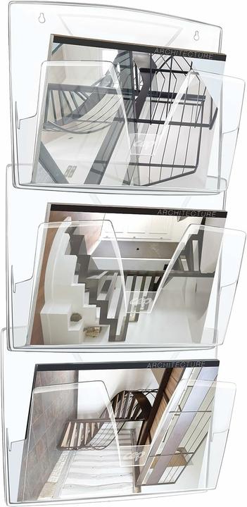 Cep Wandprospekthalter transparent DIN A4 3 Fächer (A4)