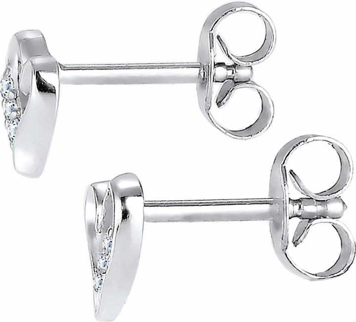 Produktbild Elli DIAMONDS Ohrringe Herz Liebe Diamant (0.03 ct.) 925 Silber (925er Sterling Silber, Diamant)