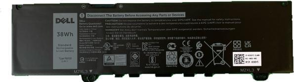 Image du produit Dell Batterie, 38WHR, 3 Cellule (3 cellules, 3.20 mAh)
