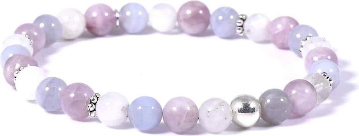Balibay Chayenne (18 cm, Rosenquarz, 925 Sterling Silber, Edelstein, Achat, Chalcedon)