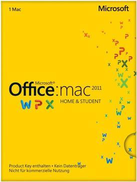Produktbild Microsoft Office für Mac 2011, Home and Student (1 User)