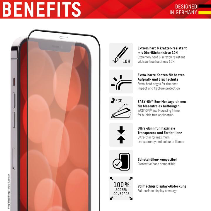 Image du produit Displex Real Glass, Full Cover Panzerglas (1 pièce(s), Apple iPhone 13 Pro Max, Apple iPhone 14 Plus)