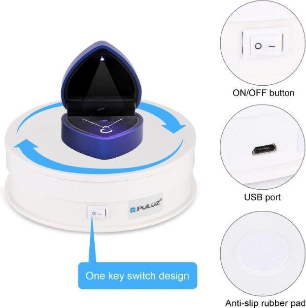 Immagine prodotto Puluz Giradischi elettrico a 360° (Ulteriori accessori)