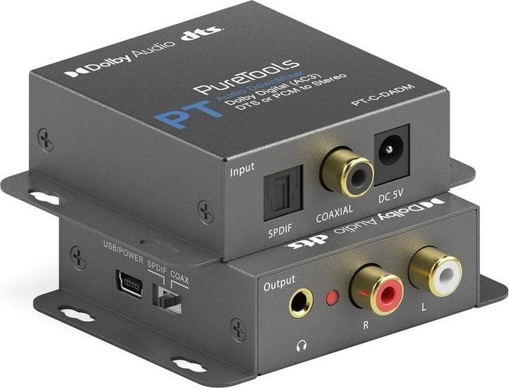Produktbild Purelink PureTools - Digital zu Analog Dolby/DTS DownMixer - Dolby Digital (AC3), DTS oder PCM zu Stereo (Digital -> Analog)