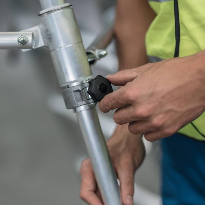 Produktbild Günzburger Plattformleiter FlexxStep 6 Sprossen mit Teleskopaufsatz 2 Sprossen (Plattformleiter, 48 cm)