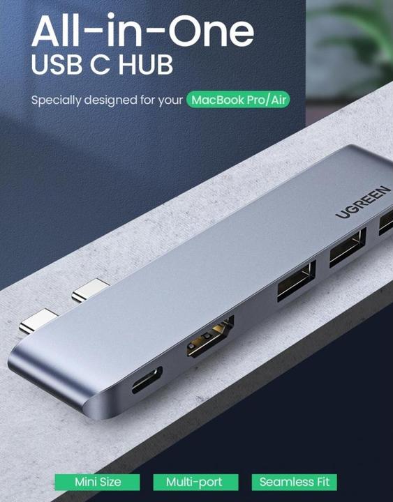 Image du produit Ugreen 5 in 2 -C Hub (USB-C, 5 Ports)