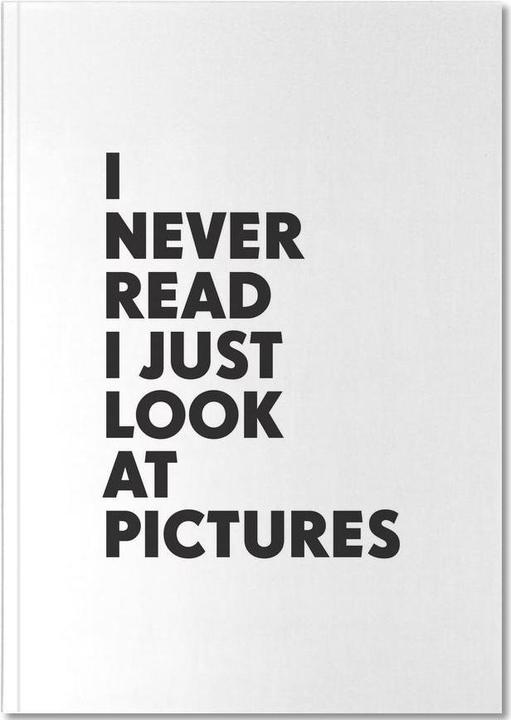 Image du produit Juniqe I never read - Citations et slogans (A5, À rayures)