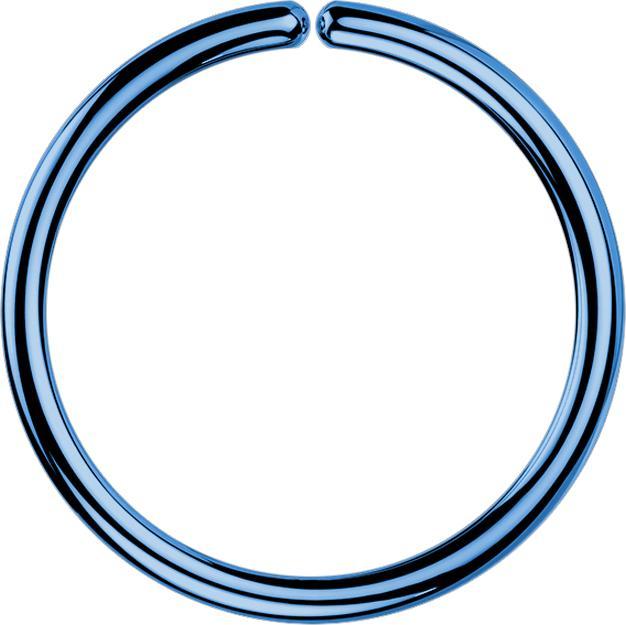 Produktbild Star Piercing Micro Piercing Ring dunkelblau mit Titanium Beschichtung (ohne Messing, Chirurgenstahl 316L)
