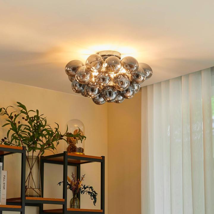 Produktbild Lucande Diborah Deckenleuchte, rauchig, Ø50cm (G9)