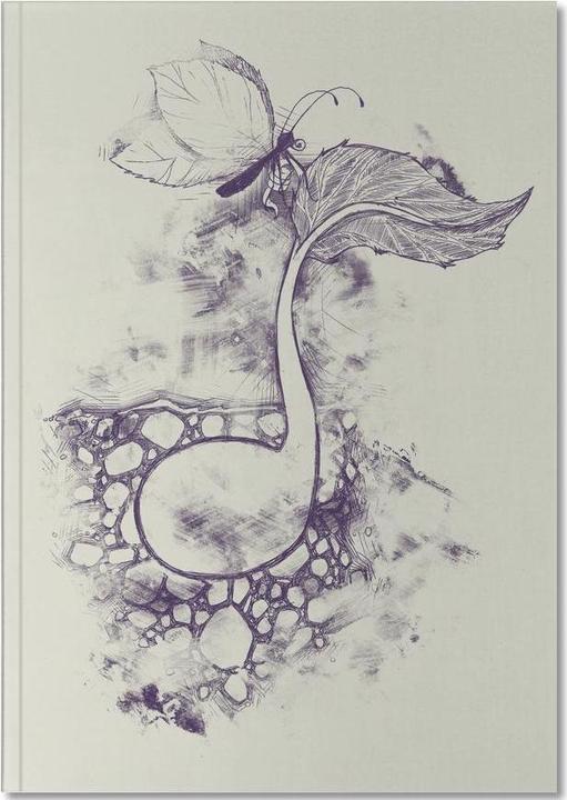 Actual product image Juniqe Touch of creation - Butterflies (A5, Plain, Hardcover)