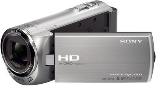Produktbild Sony HDR-CX220E, FullHD, 25x Zoom, Silber (8.90 Mpx, 50p, 27 x)