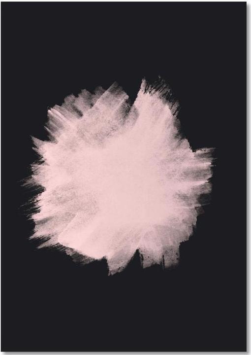 Actual product image Juniqe Pink Stain On Black - Abstract & Geometric (A5, Plain)