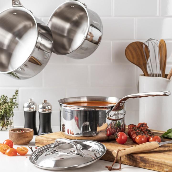 Actual product image de Buyer Affinity saucepan with lid induction (16 cm, Pot, Stainless steel)