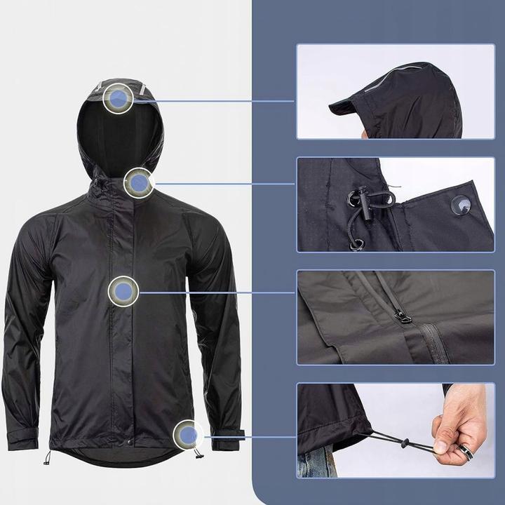 Produktbild Rockbros YPY013BK4XL Rain Jacket Breathable Windproof XXXXL - Black (4XL)