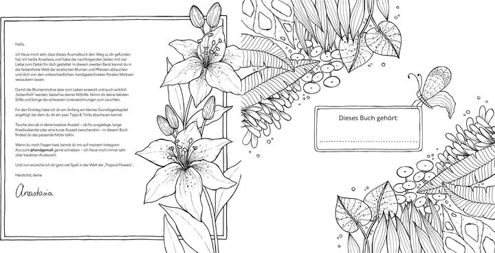 Produktbild Tropical Flowers – Exotische Blumen- und Pflanzen-Motive ausmalen