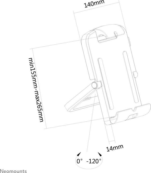 Produktbild Neomounts TABLET-UN200WHITE Halterung bis zu 10.1" weiss