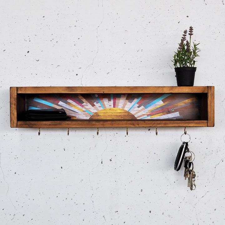 Immagine prodotto Hanah Home Sculpted Decorative Wooden Wall Shelf (40 x 10 x 10 cm)
