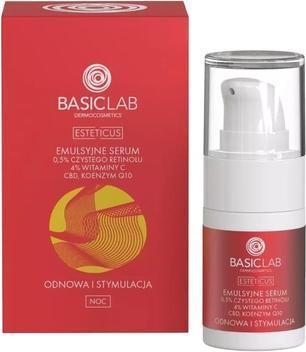 BasicLab Gesichtsserum mit Retinol, Coenzym Q10 und Vitamin C 15ml Anti-Falten Nachtserum für Frauen (15 ml)