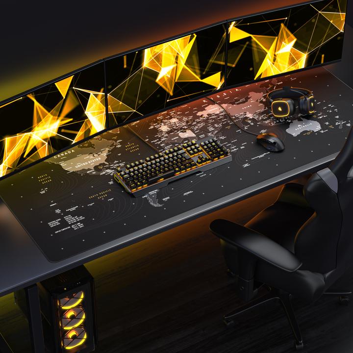 Actual product image Titanwolf Gaming mouse pad, XXXL speed gaming mouse mat, mouse pad extra large area of 1600 x 800mm, world map (XXL)