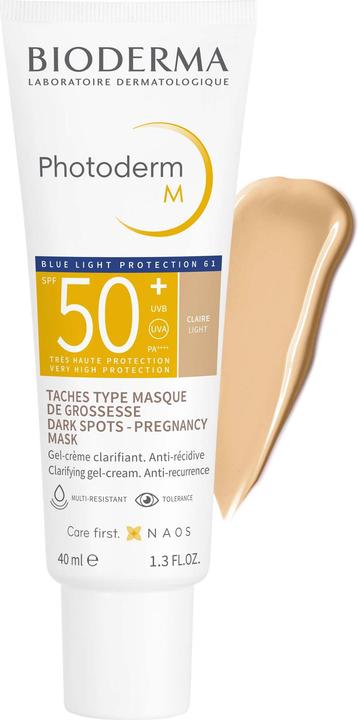 Actual product image Bioderma Photoderm M SPF50+ claire (Sun cream face, SPF 50, 40 ml, 150 g)
