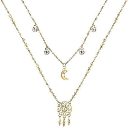 Brosway Charming gilded necklace Dream catcher Chakra BHKN067 (L)