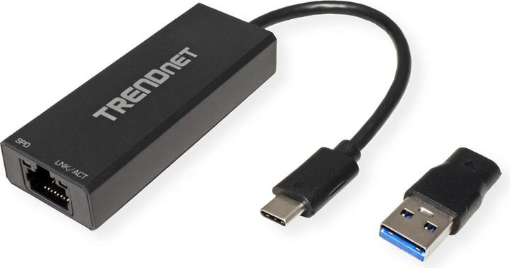 Productafbeelding Trendnet TUC-ET2G Ethernet Adapter USB-C 3.1 naar 2,5GBASE-T (USB-C, RJ45 2.5 Gigabit Ethernet (1x))