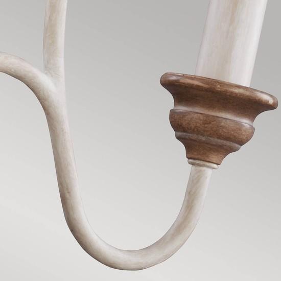 Actual product image Elstead Lighting Hartsville chandelier E14 triple chalk washed, beachwood (41.90 cm)