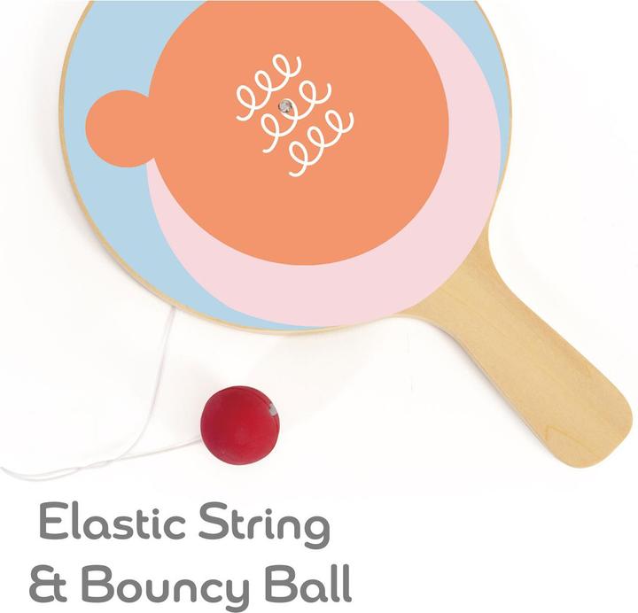 Actual product image Classic World Wooden bat with ball on string