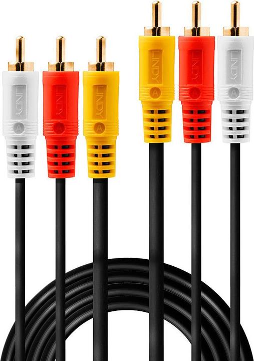 Produktbild Lindy 3 x RCA – 3 x RCA (1 m, Cinch)