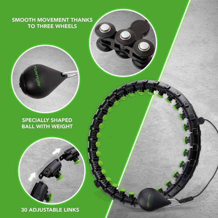 Actual product image Tunturi Hula Hoop Ring mit 0.4 Kg Gewicht (Large) (2000 g)